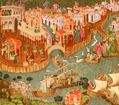Venedik (renkli lito) by English School