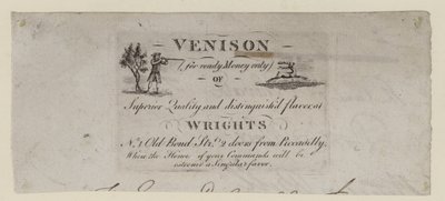 Satıcı Satıcı, Wrights, ticari kart by English School