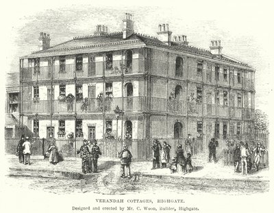 Verandah Kulübeleri, Highgate (gravür) by English School