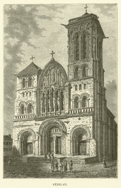 Vezelay (gravür) by English School