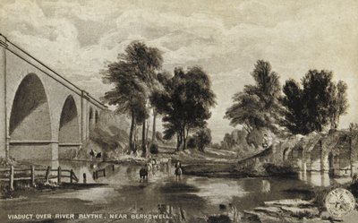 Berkswell yakınlarındaki Blythe Nehri üzerindeki viyadük by English School