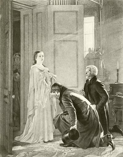 Victoria Kraliçe olarak karşılandı (gravür) by English School