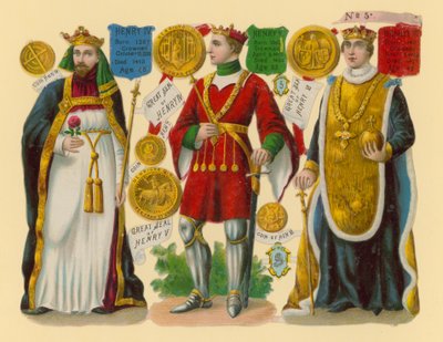 Viktorya dönemi hurdası: Kral Henry IV, Kral Henry V, Kral Henry VI by English School