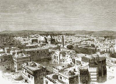 Hezekiah havuzunun üzerinden Kudüs