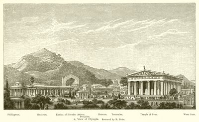 R Bohn tarafından restore edilen Olympia manzarası by English School