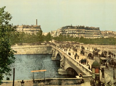 Paris manzarası (el boyaması fotoğraf) by English School