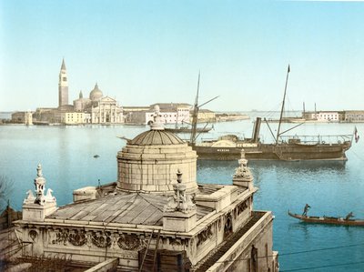 Venedik manzarası (el ile renklendirilmiş fotoğraf) by English School