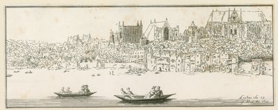 Westminster Sarayı'nın görünümü, Londra, 27 Mart 1652 by English School