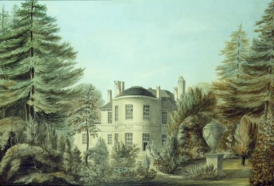 Bir Onsekizinci Yüzyıl Villasının Görünümü, c.1790 (kağıt üzerinde wc) by English School
