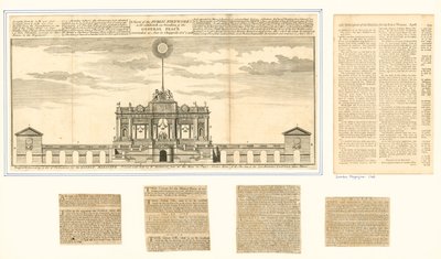 Aix La Chapelle 1749 Barışı için Kamu Havai Fişeklerinin Görünümü by English School