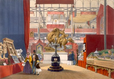1851 Büyük Sergisinde Zollyverein Müzik Aletleri standının görünümü, Dickinsons Kapsamlı Resimlerden by English School