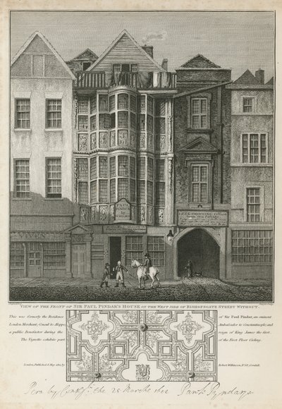 Sir Paul Pindars evinin önden görünümü by English School