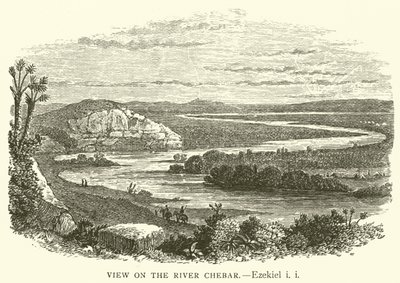 Chebar Nehri üzerinde görünüm, Ezekiel, ben, ben (gravür) by English School