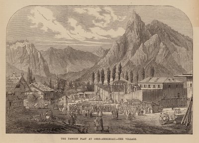 Oberammergau Köyü, Bavyera, her yıl düzenlenen Passion Play
