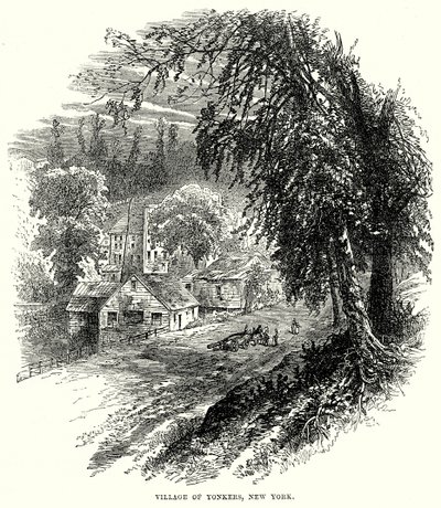 Yonkers Köyü, New York (gravür) by English School