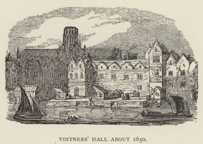 Şarapçılar Salonu yaklaşık 1650 (gravür) by English School
