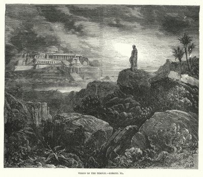 Tapınağın Vizyonu, Ezekiel XL (gravür) by English School