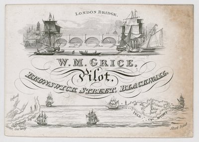 W M Grace, Pilot, ticaret kartı by English School