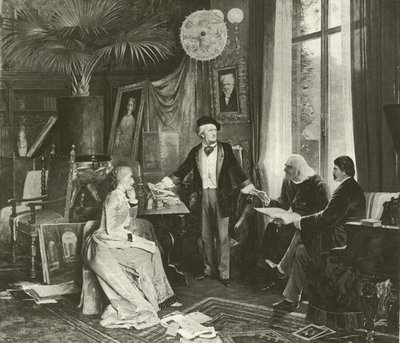 Wagner ve arkadaşları (gravür) by English School