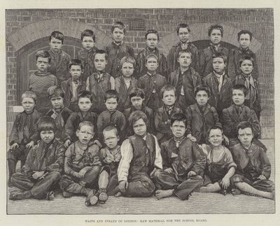 Waifs and Strays of London, Okul Yönetim Kurulu için Hammadde (gravür) by English School