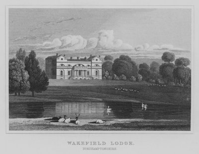 Wakefield Lodge, Northamptonshire (gravür) by English School