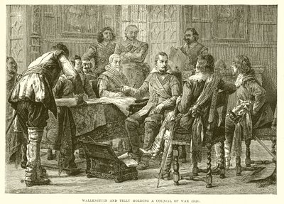 Wallenstein ve Tilly bir savaş konseyi düzenliyor (1626) by English School