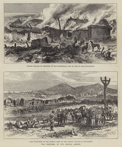 Savaş Eskizleri (gravür) by English School