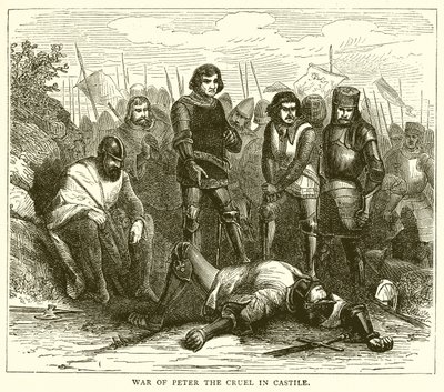 Kastilya'daki Zalim Peter Savaşı by English School