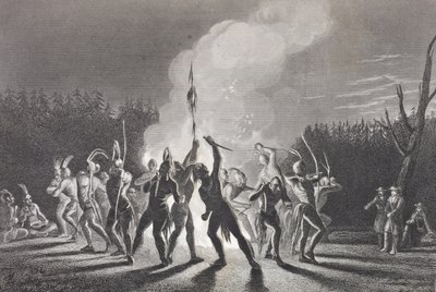 Washington ve Fairfax, bir Kızılderili savaş dansında, 1748, 