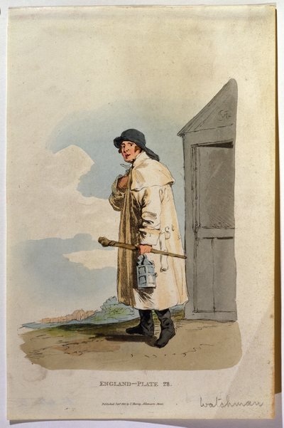Bekçi, 1813 (aquatint) by English School