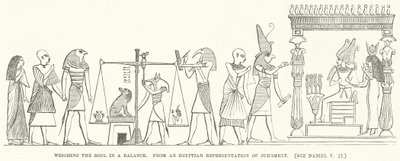 Mısırlı Bir Yargı Temsilinden Bir Terazide Ruhu Tartmak (gravür) by English School