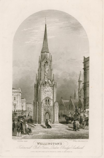 Wellingtons Tanıklık Saat Kulesi, Londra Köprüsü, Southwark by English School