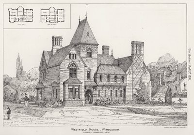 Westfield House, Wimbledon (gravür) by English School