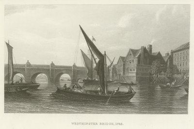 Westminster Köprüsü, 1745 by English School