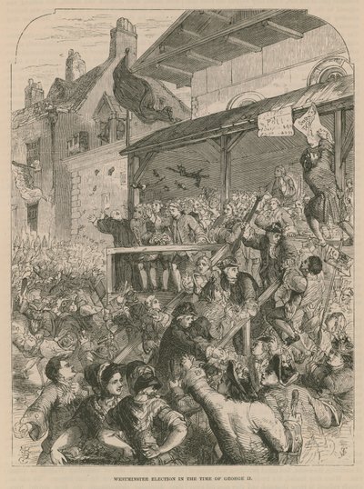 George II zamanında Westminster Seçimi by English School