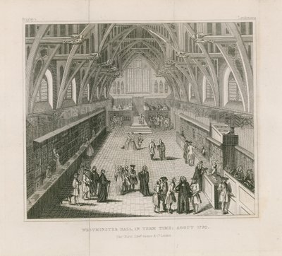 Westminster Hall, dönem içinde, yaklaşık 1770 by English School
