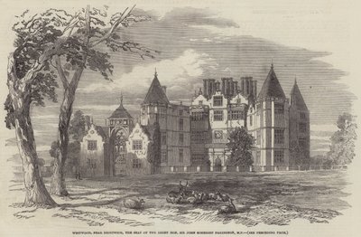 Westwood, Droitwich yakınlarında, Saygıdeğer Lord John Somerset Pakington, MP (gravür) by English School