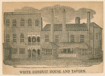 White Conduit House ve Tavern, Pentonville, Londra by English School