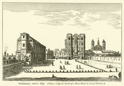 Whitehall yaklaşık 1650, Smith tarafından İsrail Silvestre tarafından nadir bir baskının bir kopyasından by English School