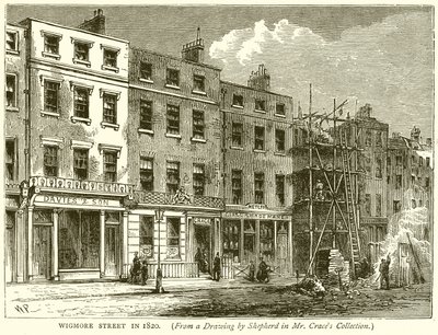 1820 yılında Wigmore Caddesi by English School