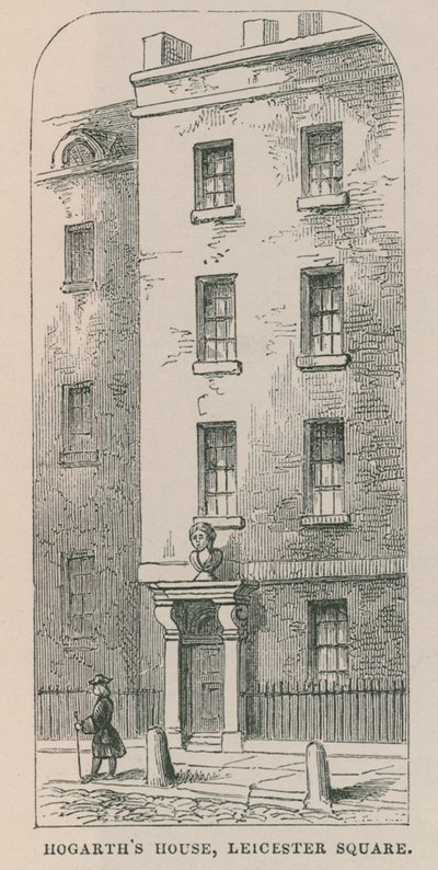 William Hogarths evi, Leicester Meydanı by English School