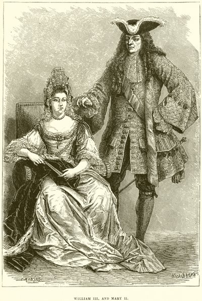 William III ve Mary II by English School