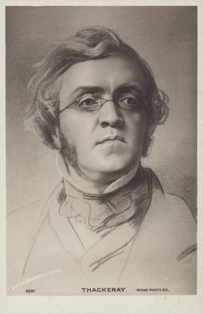William Makepeace Thackeray (1811-1863), İngiliz romancı (lito) by English School