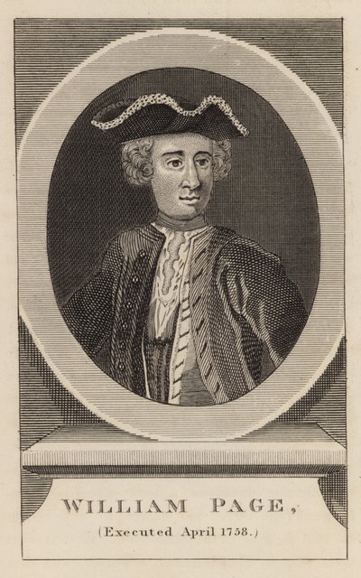 William Page, Nisan 1758