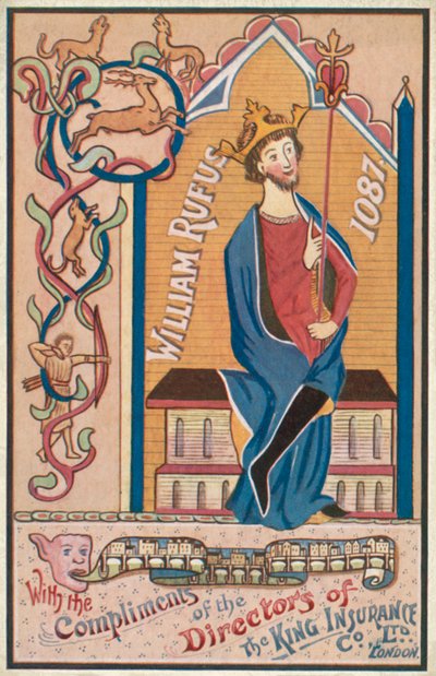 William Rufus (renkli lito) by English School