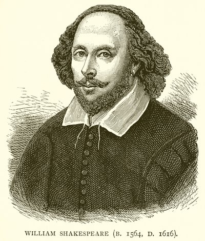William Shakespeare (D. 1564, Ö. 1616) by English School