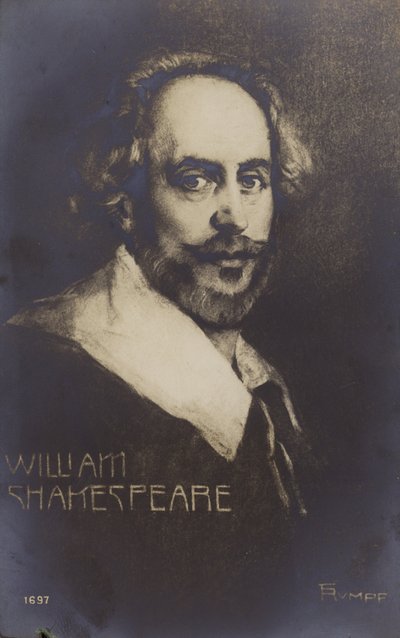 William Shakespeare (c1564-1616), İngiliz oyun yazarı ve şair (lito) by English School