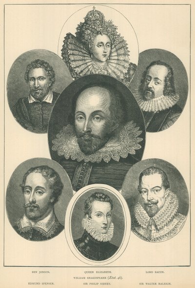 William Shakespeare ve çağdaşları by English School