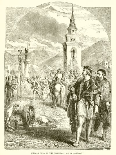 Altdorf pazar yerinde William Tell by English School