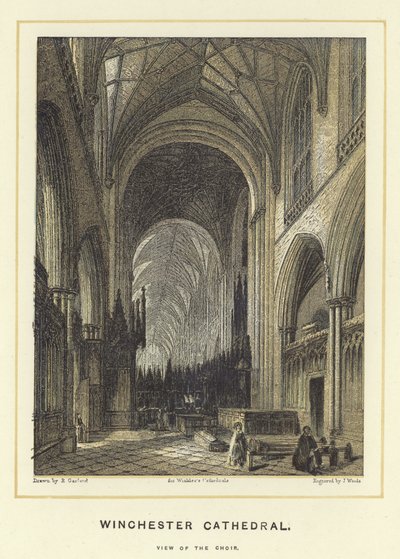 Winchester Katedrali, koro manzarası by English School